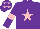Silk - Purple, pink star, armlets and stars on cap