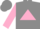 Silk - Gray, pink triangle and sleeves, gray cap