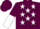 Silk - Maroon, white stars, halved sleeves, maroon cap