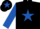 Silk - Black, royal blue star, sleeves and star on cap