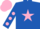 Silk - Royal blue, pink star, royal blue sleeves, pink spots, pink cap