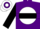 Silk - Purple, black 'hkh' in white ball, black hoop on sleeves