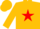 Silk - Gold, gold 'd' on red star