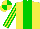 Silk - Yellow body, big-green stripe, yellow arms, big-green striped, yellow cap, big-green quartered