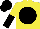 Silk - Yellow body, black disc, yellow arms, black halved, black cap