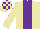 Silk - Beige, purple stripe, check cap
