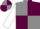 Silk - Grey and Maroon (quartered), White sleeves.