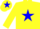 Silk - Yellow body, blue star, yellow arms, yellow cap, blue star
