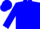 Silk - Blue, white blocks, blue 'b', blue cap