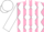 Silk - Pink, white diamonds, white stripes on sleeves, white cap