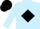 Silk - Light blue, black trim, diamond emblem d on back, matching cap