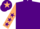 Silk - Purple, beige sleeves, purple stars, purple cap, beige star