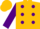 Silk - Gold, purple dots, purple sleeves