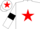 Silk - White body, red star, white arms, black armlets, white cap, red star