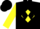 Silk - Black, 'g' in yellow diamond, black diamonds on yellow sleeves, black cap