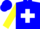 Silk - Blue, white cross, yellow sleeves