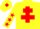 Silk - Yellow, red cross of lorraine, red stars on sleeves, red diamond on cap