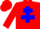 Silk - Red body, blue cross of lorraine, red arms, red cap