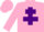 Silk - Pink, purple cross of lorraine, pink cap