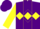Silk - Purple, yellow diamond belt, yellow diamond stripe and cuffs on sleeves