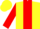 Silk - Yellow, red trimmed black 'r', red stripe and cuffs on sleeves