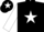 Silk - Black body, white star, white arms, black cap, white star