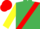 Silk - Emerald Green, Red sash, Yellow sleeves, Red cap.