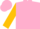 Silk - Pink,  gold 'p', pink bars on gold sleeves, pink cap