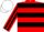 Silk - Red, black hoops, striped sleeves, white cap