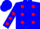 Silk - Blue, white circled red dots