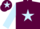 Silk - Maroon, Light Blue star, sleeves and star on cap.