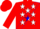 Silk - Red, yellow and white stars on blue sash, red cap