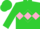 Silk - Lime green, pink diamond belt, pink diamond band on sleeves