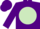 Silk - Purple, light green disc, purple cap