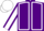 Silk - Purple body, white seams, white arms, purple seams, white cap