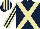 Silk - Dark blue, beige cross belts, striped sleeves and cap