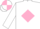 Silk - White, pink diamond, pink & white quartered cap