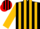 Silk - Black, red & gold stripes on sleeves