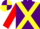 Silk - Purple, Yellow cross belts, Red sleeves, Purple and Yellow quartered cap