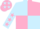 Silk - Light blue and pink (quartered), light blue sleeves, pink stars