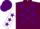Silk - Maroon, purple stars, white sleeves, purple stars