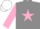 Silk - Grey, pink star & sleeves, white cap