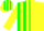 Silk - Green and yellow vertical halves, green and yellow stripes on sleeves