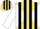 Silk - Khaki and white diagonal quarters, black 'cf', khaki and black stripes on white sleeves