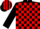 Silk - Black and red check, striped cap