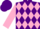 Silk - Purple, pink diamonds, pink sleeves