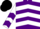 Silk - Purple, white chevrons, white sleeves, purple chevrons, black cap