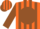 Silk - Orange, brown ball, brown stripes on sleeves