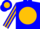 Silk - Blue, 'ac' on gold ball, gold stripe on sleeves