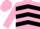 Silk - Pink, Black chevrons, Pink cap.